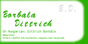 borbala dittrich business card