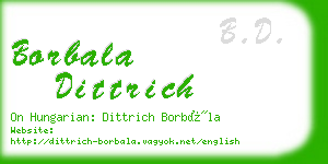 borbala dittrich business card